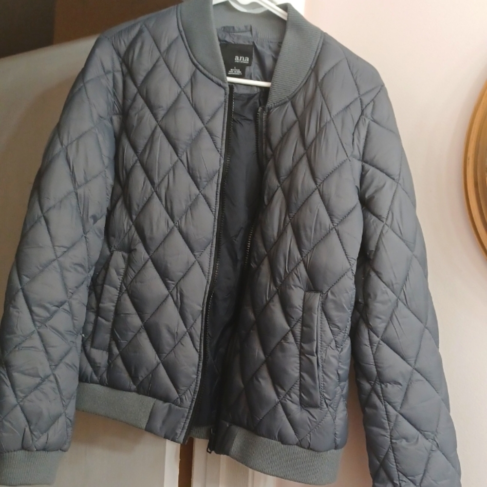 a.n.a. Quilted Bomber Jacket